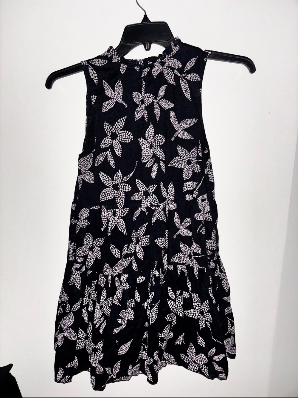 Steve Madden Black Floral Print Mini Dress - Picture 2 of 2